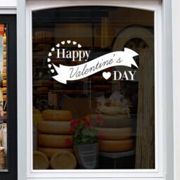 Happy Valentine's Day Shop Window Sticker Valentine Vinyl Decal Retail Display - thumbnail 2