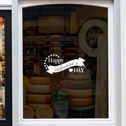 Happy Valentine's Day Shop Window Sticker Valentine Vinyl Decal Retail Display - thumbnail 3