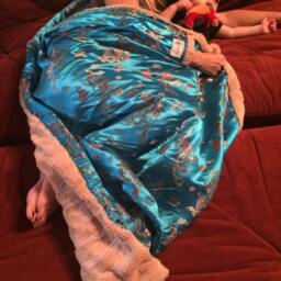 "Turquoise Asian Brocade Dragon Throw Blanket ""Forever Friend" - thumbnail 3