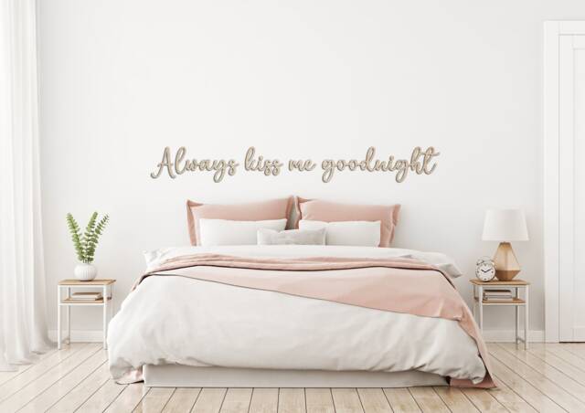 Bedroom Wall Art Quote Sign - Laser Cut Wooden Decor Layered Acrylic, Multiple Sizes, Home Accent - image 1