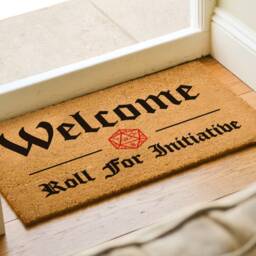 Dungeons Dragons Door Mat - Roll For Initiative Doormat D20 Dice Custom Doormats Dungeon Master Geek Gift - thumbnail 2