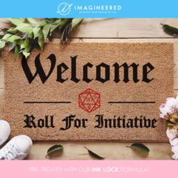 Dungeons Dragons Door Mat - Roll For Initiative Doormat D20 Dice Custom Doormats Dungeon Master Geek Gift - thumbnail 1