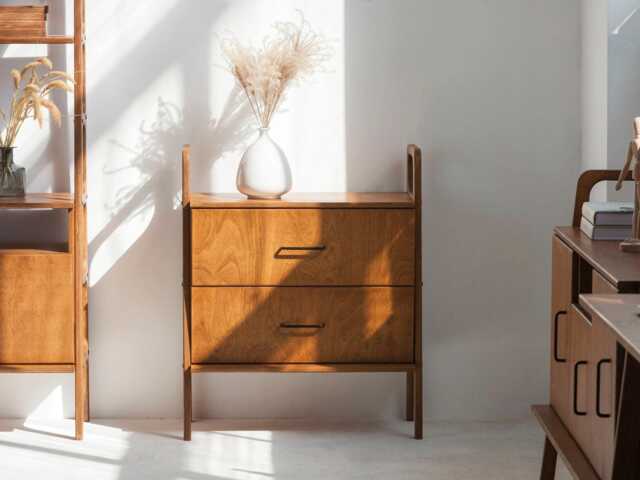 Low Bookcase With Drawers, Small Storage Shelf 90 cm, Mid Century Modern Drawer Unit, Wooden, 51 Or 74 cm Wide, Custom Size - image 1