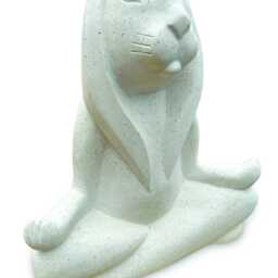 Terrazzo Stone Yoga Bunny Lotus Pose Statue 30cm, Outdoor/Indoor Rabbit - thumbnail 3