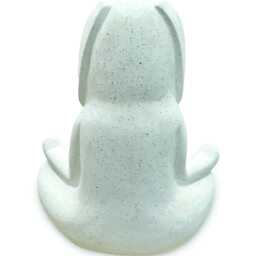 Terrazzo Stone Yoga Bunny Lotus Pose Statue 30cm, Outdoor/Indoor Rabbit - thumbnail 4