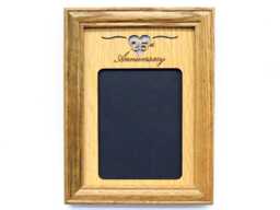 25Th Anniversary Picture Frame - 5x7 Holds 3x4 Photo Wedding Gift - thumbnail 1