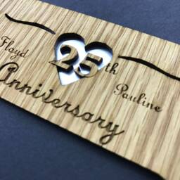 25Th Anniversary Picture Frame - 5x7 Holds 3x4 Photo Wedding Gift - thumbnail 2