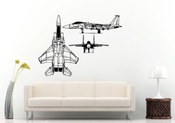 Air Force Navy Fighter Fighting Jet Airplane Wall Decal Vinyl Sticker Mural Room Decor L920 - thumbnail 1