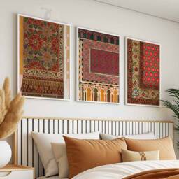 Set Of 3 Arabic Prints, Islamic Wall Art, Decor, Middle Eastern Mughal Arab Gift - thumbnail 2