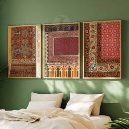 Set Of 3 Arabic Prints, Islamic Wall Art, Decor, Middle Eastern Mughal Arab Gift - thumbnail 3