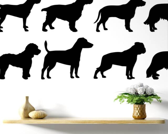 Custom Breed Pet Wall Art - Metal Art, 20+ Colours, Any Breed, Dog Lover Gift, Personalised Silhouette, Home Decor - image 1