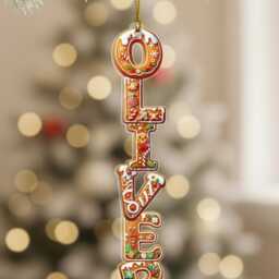 Personalised Gingerbread Name Ornament - Custom Christmas Decoration For Kids & Family, Cute Cookie Style Tree Bauble, Holiday Gift Keepsake - thumbnail 3