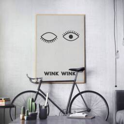 Wink - Modern Scandinavian Art Print, Industrial Poster, Wall Art, Black Grungy - Decoration Mdrn Home - thumbnail 2