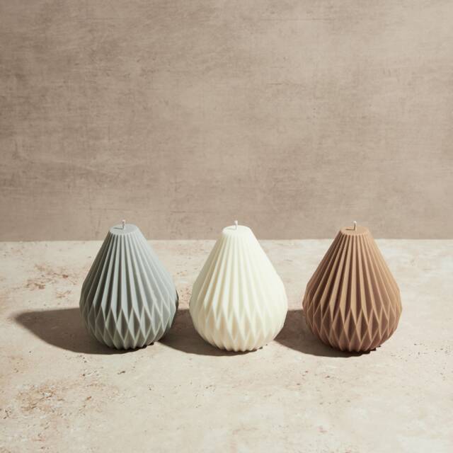 Geometric Origami Soy Wax Candle - Gift Home Decor, Cotswolds Hand-Poured - image 1
