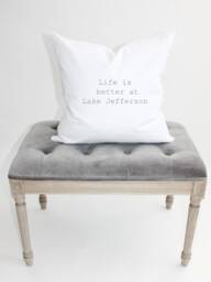 Life Is Better At Lake Personalized Pillow Cover, House, Lakehouse Pillow, Cabin, Housewarming Gift, Custom Gift - thumbnail 3