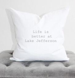Life Is Better At Lake Personalized Pillow Cover, House, Lakehouse Pillow, Cabin, Housewarming Gift, Custom Gift - thumbnail 2