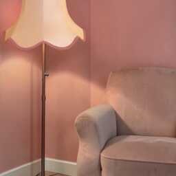 Traditional Baby Pink Fabric Lampshade Handmade For Table & Floor Standard Lamp Bases, Wall Light Fixtures, Ceiling Fittings - thumbnail 2