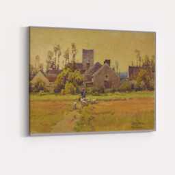 Rustic Village Shepherd & Sheep Pastoral Countryside Canvas Wall Art Print Decor Picture Ready To Hang - thumbnail 4