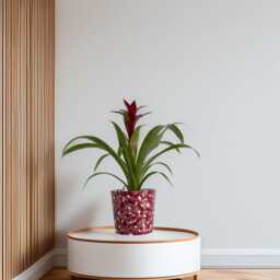Hand Painted Burgundy & Gold Plant Pot Modern Boho Planter - thumbnail 4