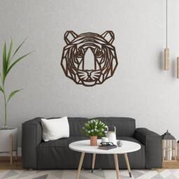 Safari Themed Wall Decor Art Wooden Geometric - Nursery Elephant Tiger Giraffe Africa Animals - thumbnail 2