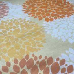 Beige & Yellow Cushion Cover With Multicolourcircular Leaves, Double Sided Printing Pillow On The Soft Velvet Fabric Multi Sizes - thumbnail 2