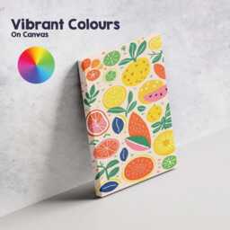 Playful Colourful Citrus Fruit Abstract Pattern Canvas Wall Art Print Decor Picture Ready To Hang - thumbnail 4