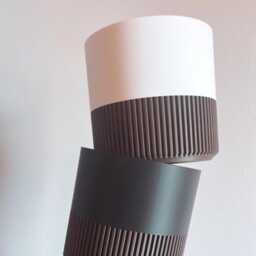 Two-Toned Cedar Plant Pot Modern Color Block Planter - thumbnail 2