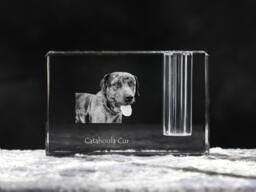 Catahoula Cur , Crystal Pen Holder With Dog, Souvenir, Decoration, Limited Edition, Collection - thumbnail 1