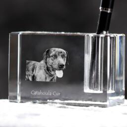 Catahoula Cur , Crystal Pen Holder With Dog, Souvenir, Decoration, Limited Edition, Collection - thumbnail 2