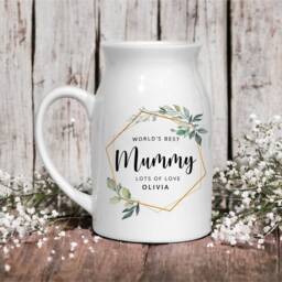 Personalised Small Milk Jug Bud Vase, Gift For Her , Mummy, Nanny, Aunty, Grandma, Thank You Gift - thumbnail 2