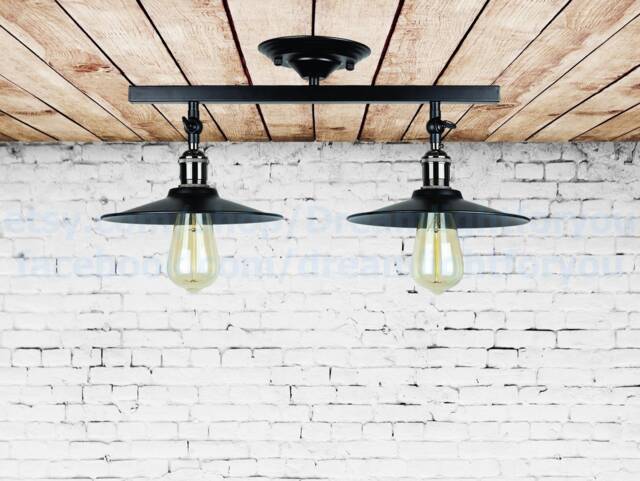 Two Plafonds Black Ceiling Chandelier Kitchen Island Flush Fixture Light Lighting Pendant Modern - image 1