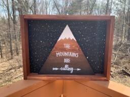 Framed The Mountains Are Calling 3D Mountain Wall Art Cabin Decor Rustic Home Decoration - thumbnail 1