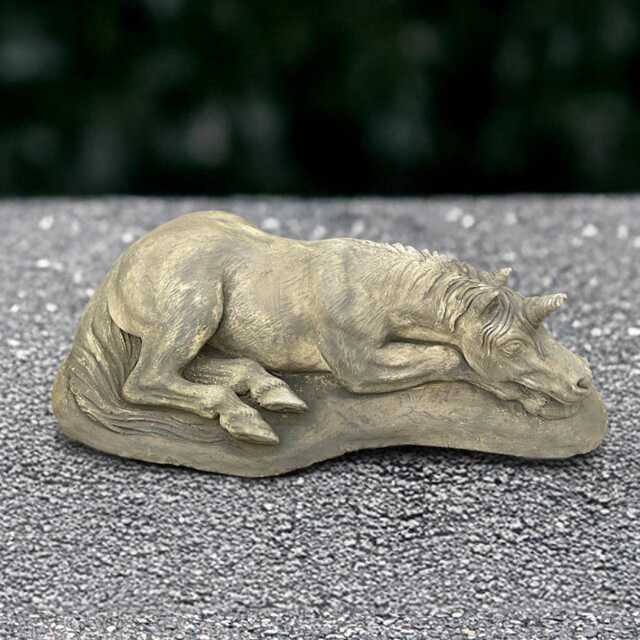 Stone Unicorn Statue Concrete Horse Sculpture Magical Garden Decoration Handmade Mythical Creature Ornament Outdoor Fairy Art Gift - image 1
