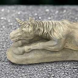 Stone Unicorn Statue Concrete Horse Sculpture Magical Garden Decoration Handmade Mythical Creature Ornament Outdoor Fairy Art Gift - thumbnail 4