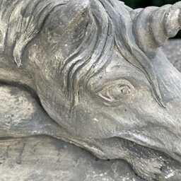 Stone Unicorn Statue Concrete Horse Sculpture Magical Garden Decoration Handmade Mythical Creature Ornament Outdoor Fairy Art Gift - thumbnail 2