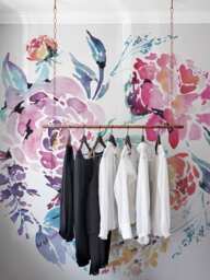Watercolor Floral Of Red Roses Wall Mural, Colorful Wallpaper, Repositionable, Decal, Removable Wallpaper, Adhesive, Nature, Mural #18