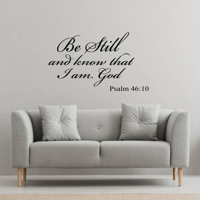 Be Still & Know That I Am God Inspirational Bible Stickers - Psalm 4610 Christian Wall Decal Home Decor - Vwaq - image 1