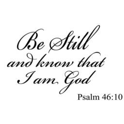 Be Still & Know That I Am God Inspirational Bible Stickers - Psalm 4610 Christian Wall Decal Home Decor - Vwaq - thumbnail 3