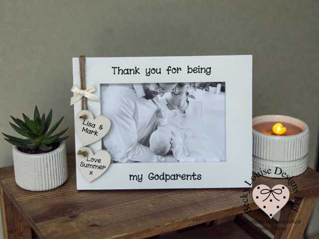 Thank You For Being My Godparents Personalised Photo Frame Gift - image 1