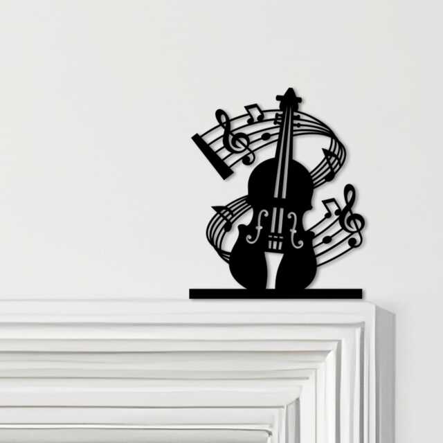 Door Topper Violin & Music Notes Various Colours Top Of Decorative Sign - Novelty Wall Decor, Frame Art, Art - image 1
