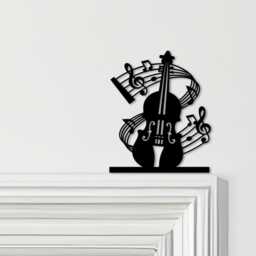 Door Topper Violin & Music Notes Various Colours Top Of Decorative Sign - Novelty Wall Decor, Frame Art, Art - thumbnail 1