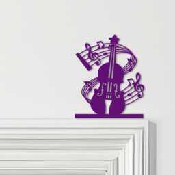 Door Topper Violin & Music Notes Various Colours Top Of Decorative Sign - Novelty Wall Decor, Frame Art, Art - thumbnail 4