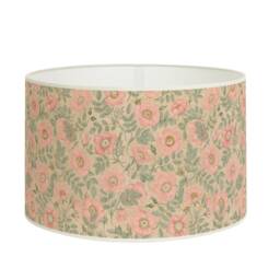 Lampshade For Table Lamp Or Pendant - Handcrafted Lampshade Vintage Floral Pattern Lampshade, Pink & Green - thumbnail 1