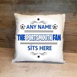 Personalised Portsmouth Fc Cushion. With Any Name. Football Fan Cushion Pompy - thumbnail 2