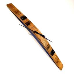 Handcrafted White Oak Wall Clock From Reclaimed Scotch Whisky Barrel Stave - Unique Timepiece - thumbnail 2