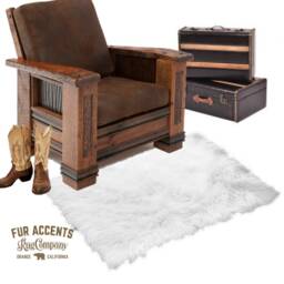 Plush Faux Fur Area Rug - Shaggy Sheepskin Throw Carpet, Usa Made - thumbnail 3