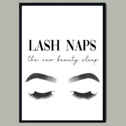Lash Naps Print , The New Beauty Sleep , Artist Wall Print, Technician, Salon, Therapist, Eyelashes, Art, Decor - thumbnail 3