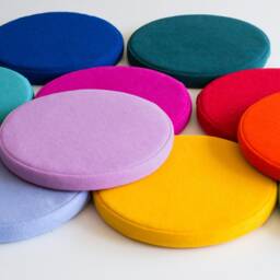 "Round Seat Cushion From Wool Felt/Floor Seating Pad Modern Pillow Diameter 12""/ 13""/ 14""/ Thickness 1.5" - thumbnail 2