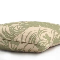 Beige Pillow, Throw Pillow Cover, Decorative Cushion Pillowcase, Accent Toss Linen, Light Green Floral - thumbnail 3