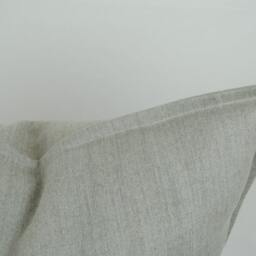 Dove Gray Wool Pillow Cover With Self-Flanged Detail - thumbnail 2